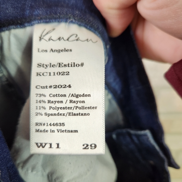 Kancan Womens Double Patched Distressed Holy Denim Jeans Size W 11 29 - Picture 15 of 15